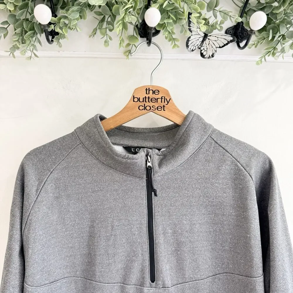 Tesla Men’s 1/4 Zip Long Sleeve Pullover Gray Size XL E4888